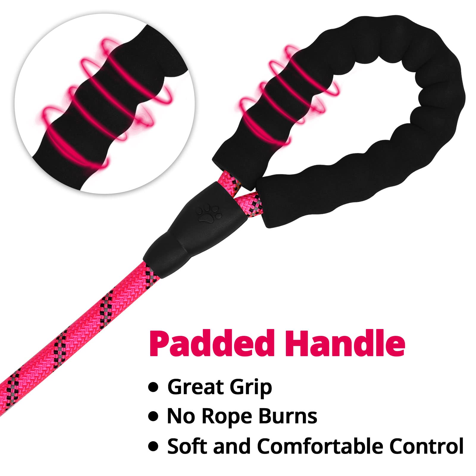 Jenico Rope Dog Leash ideal for night walks with high visibility features.