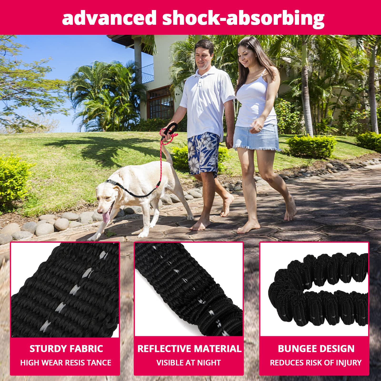Jenico Rope Dog Leash padded foam handle for comfortable grip.