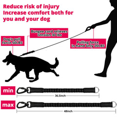 Jenico Rope Dog Leash with reflective stitching for nighttime visibility.