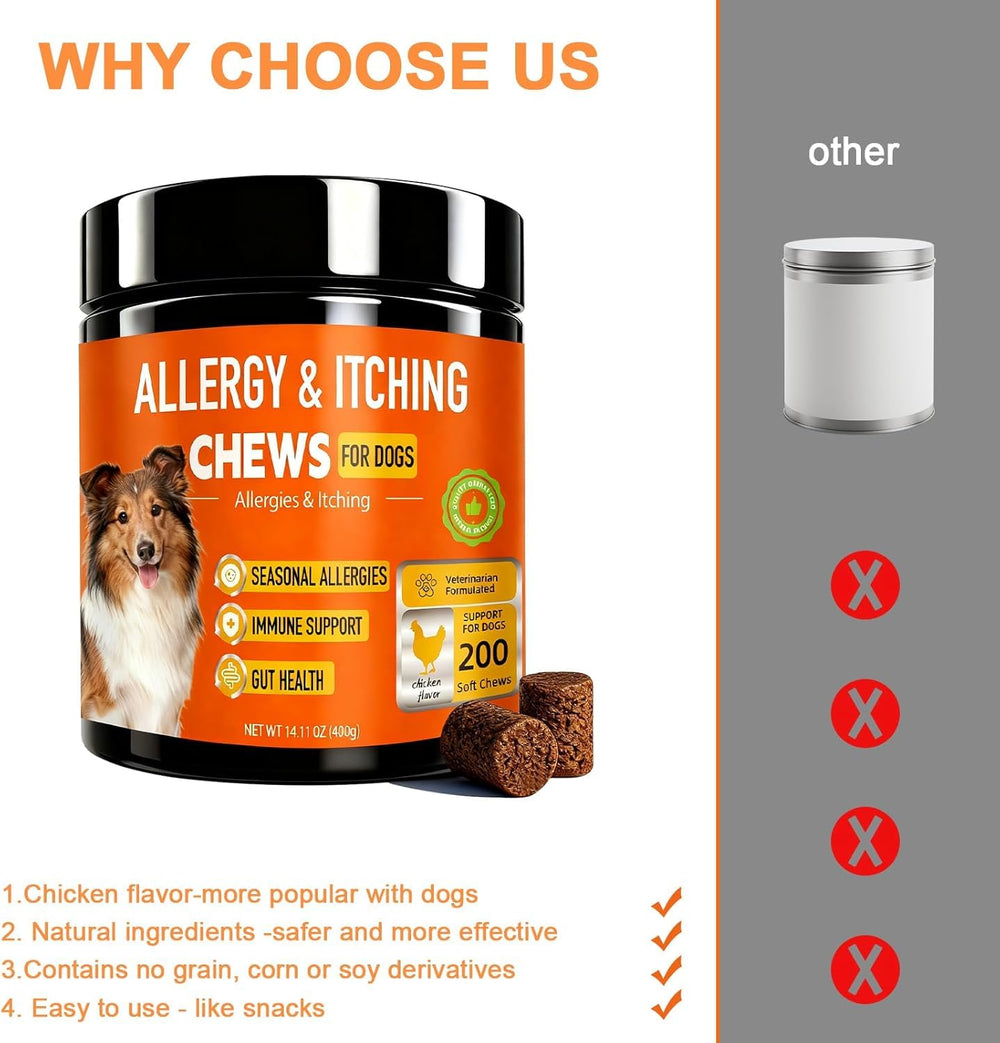Jennandra dog allergy chews texture close-up showcasing grain-free hypoallergenic formula.
