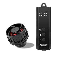 JEREPET wavemaker front view shows compact size ideal for nano tanks.