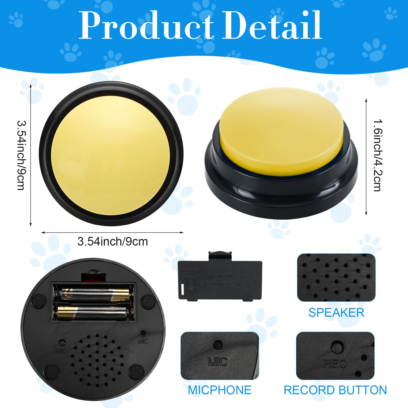 Jerify recording button back shows easy press and beep prompts