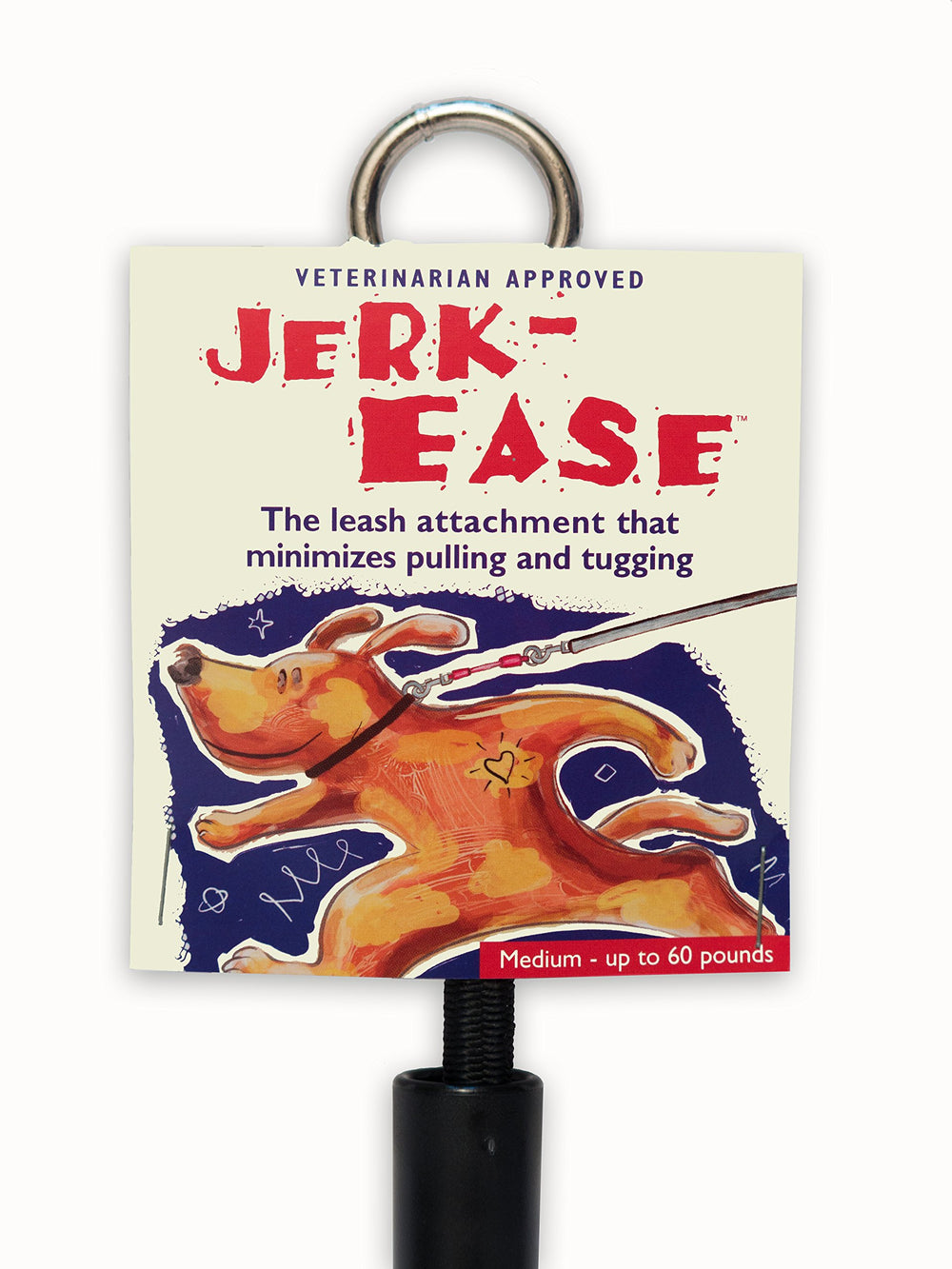 JERK-EASE leash extension demonstrates shock absorption cushions impact during walks