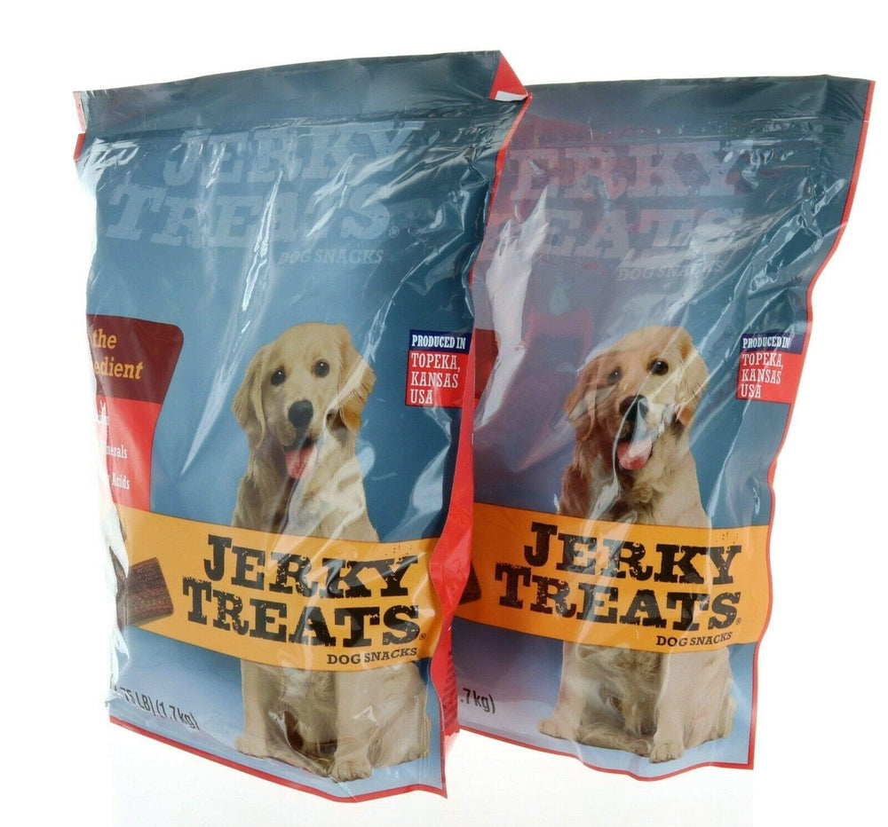 Jerky Treats Tender Strips beef chewy texture close-up showing satisfying bite for training.