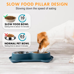 Jestrem slow-feeder bowl 3-in-1 design combines eating and drinking