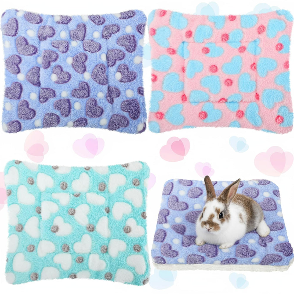Jetec bunny bed heart closeup shows cozy fleece for small pets