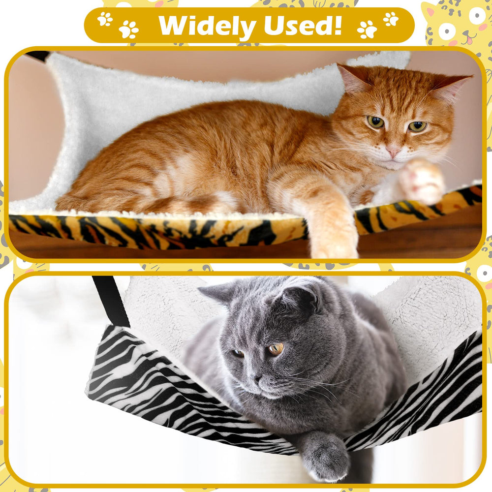 Jetec cat hammock double-sided design closeup highlights seasonal comfort options.