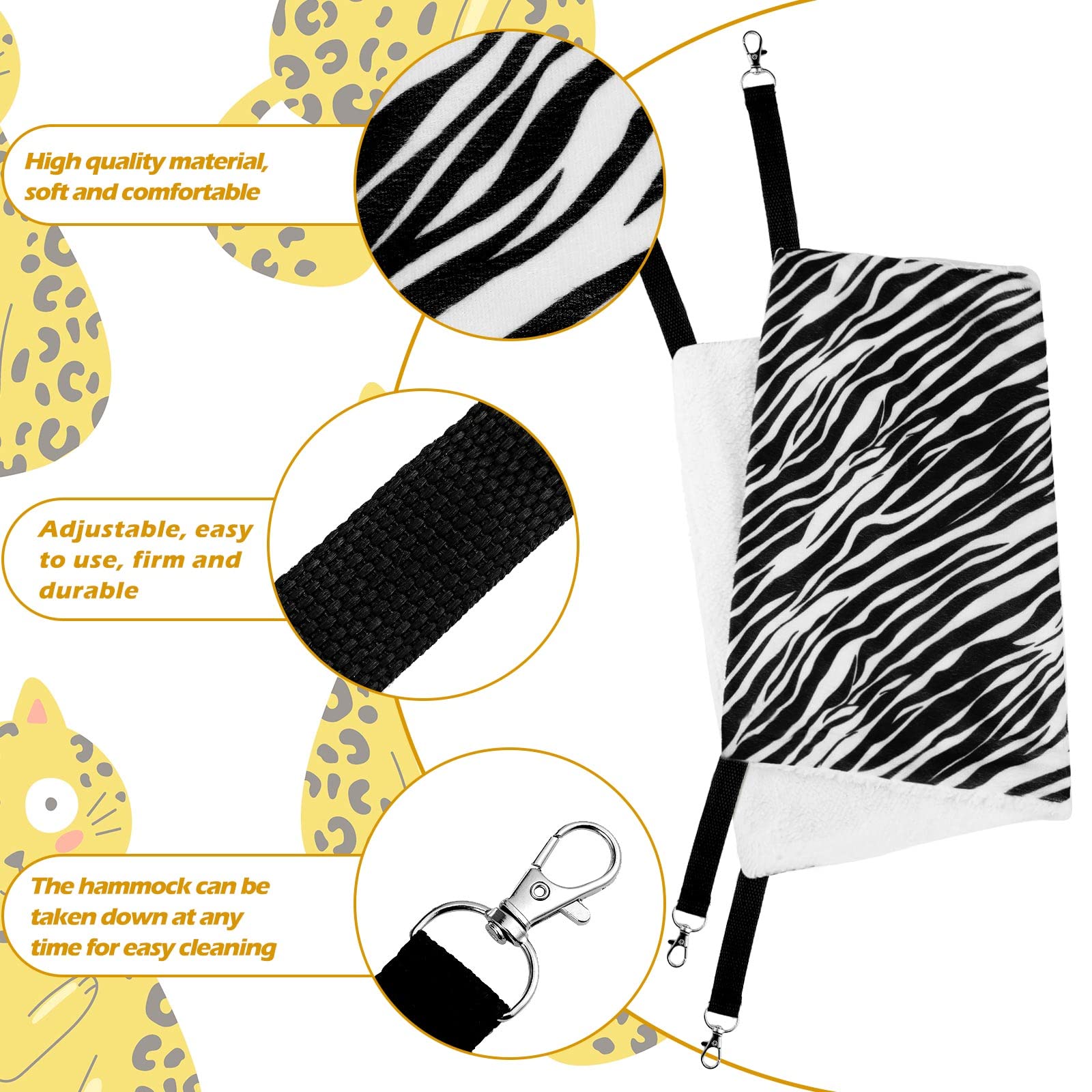 Jetec cat hammock flax and fleece materials emphasize warmth and breathability.