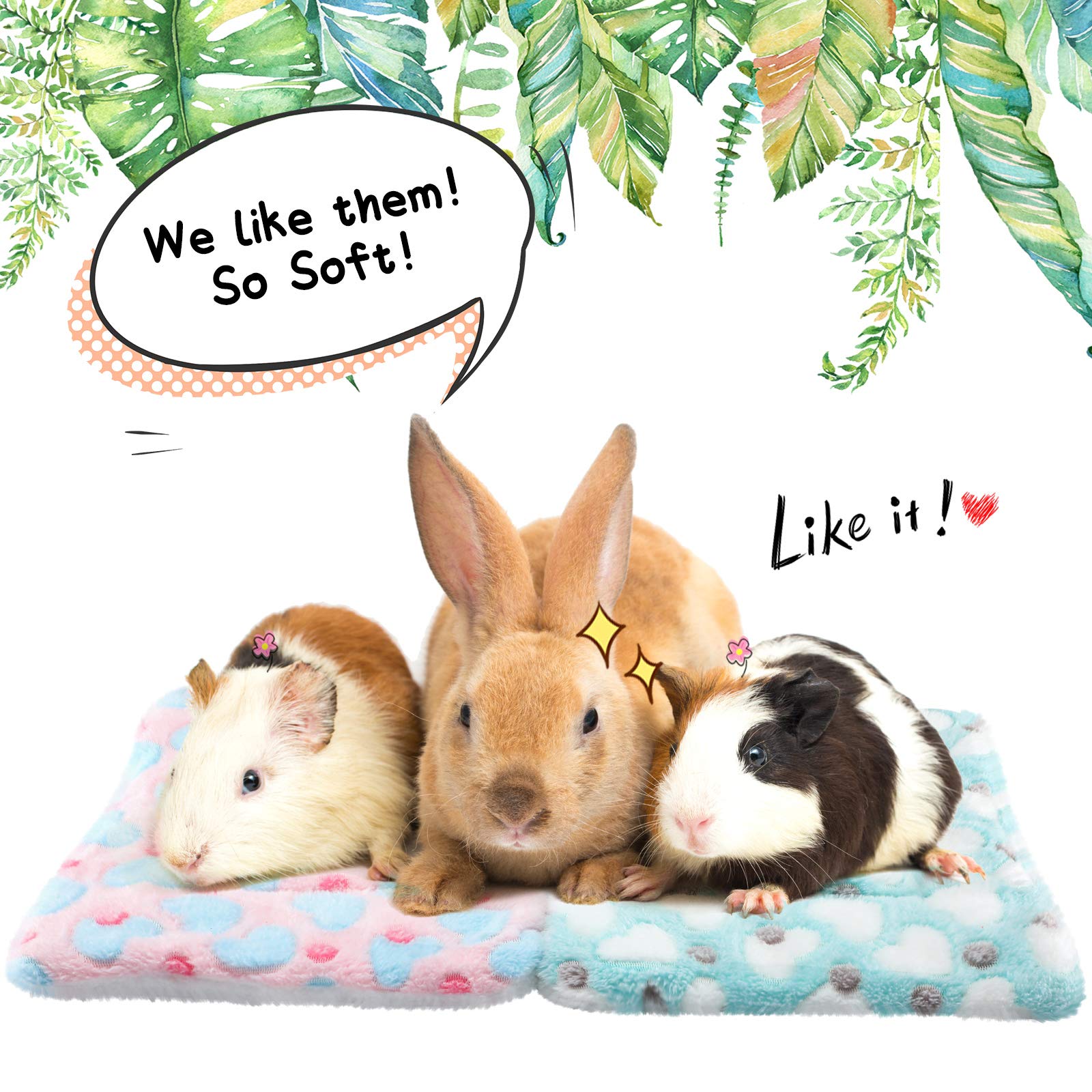 Jetec Guinea Pig Bed Mat washable material edition emphasizes easy care.