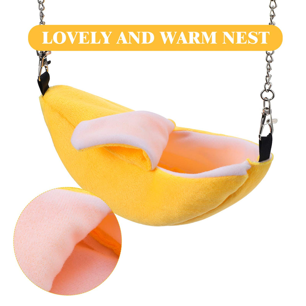 Jetec hamster hammock banana shape adds cute visual charm