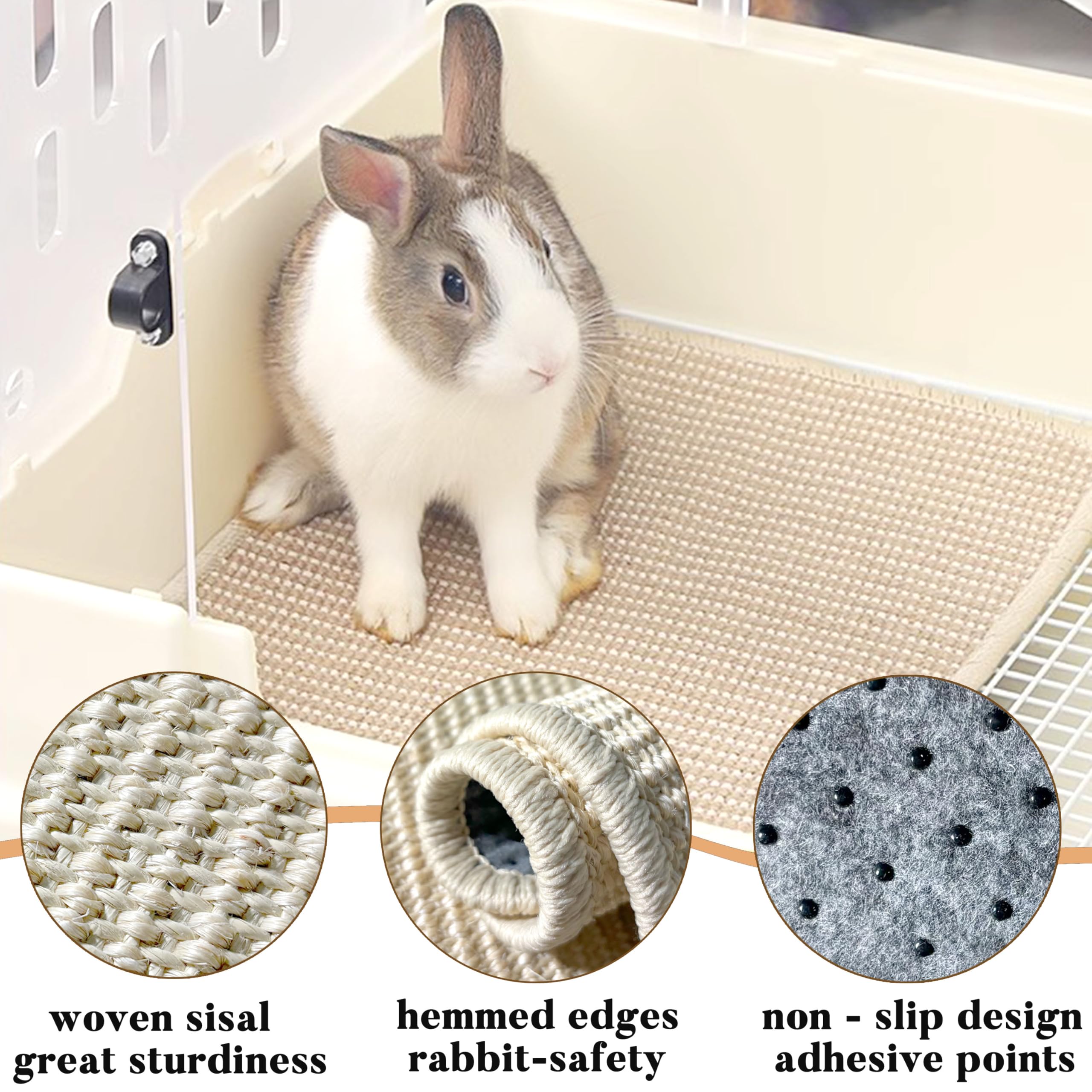 Jevnd rabbit mat in cage provides nesting and resting comfort