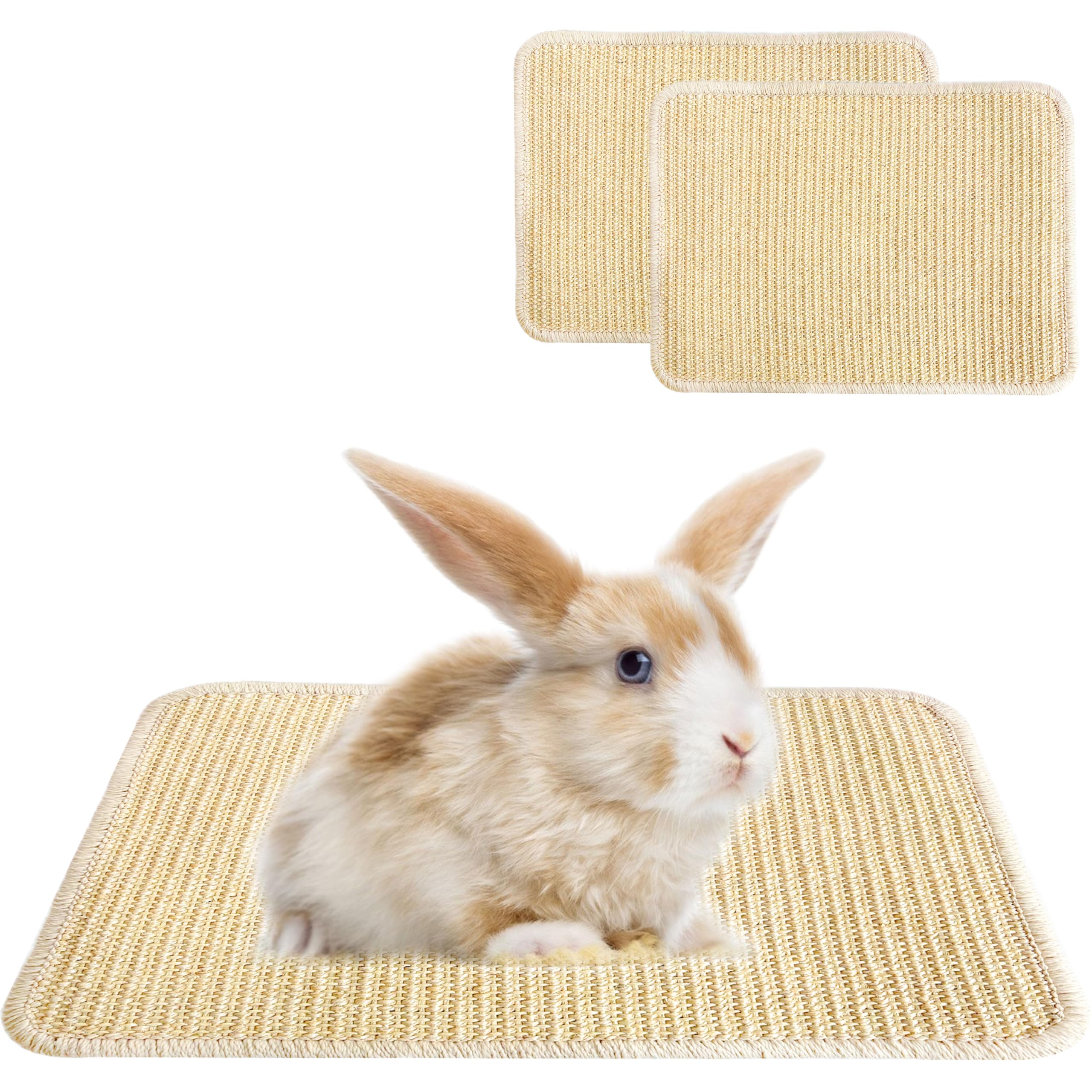 Jevnd 2PCS large rabbit scratch pad natural sisal fibers for safe scratching and chewing