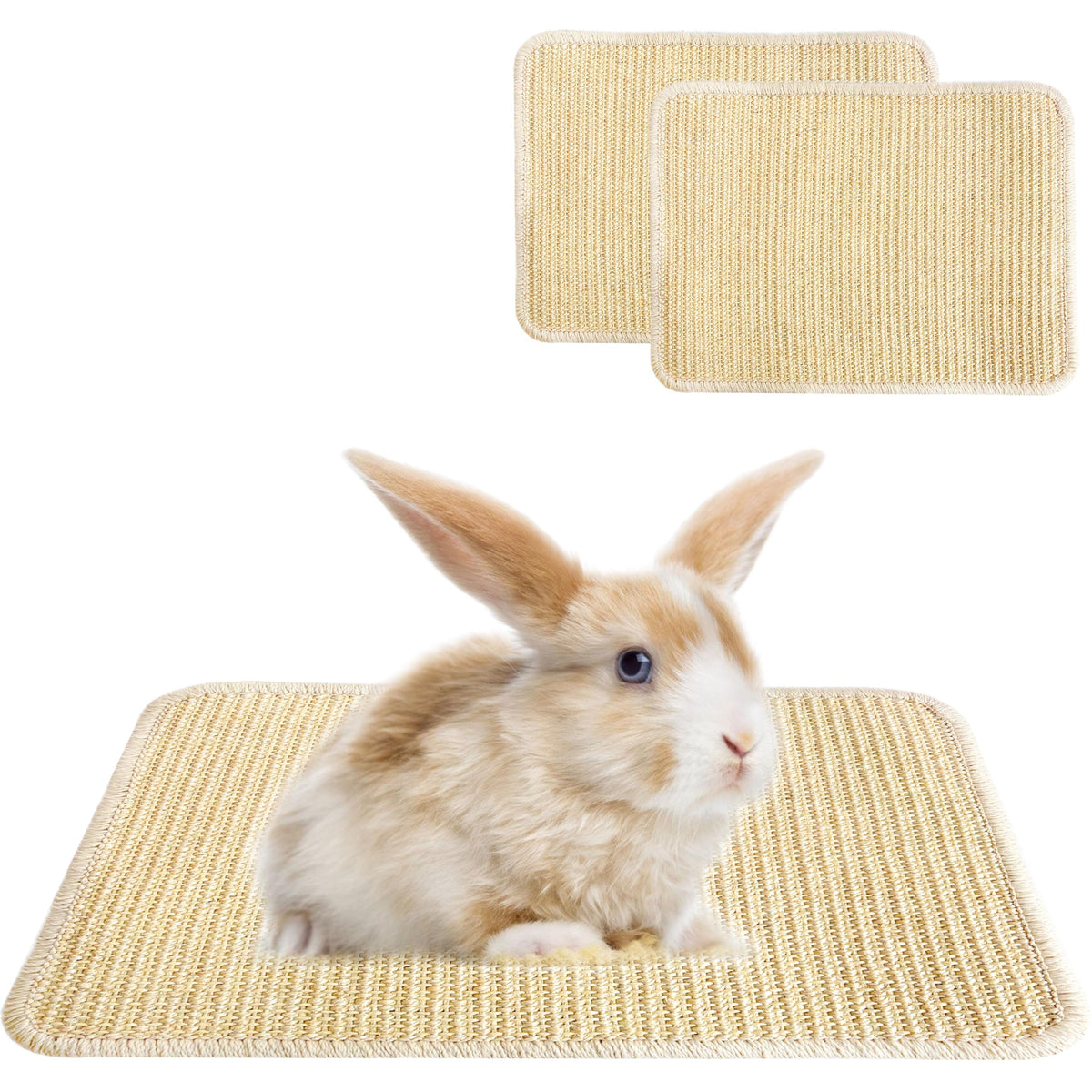 Jevnd 2PCS large rabbit scratch pad natural sisal fibers for safe scratching and chewing
