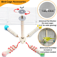 Jevnd bird cage accessory perch adjustable angle for varied play scenarios
