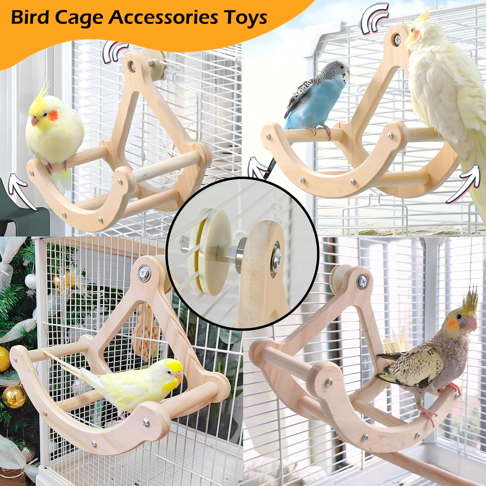 Jevnd Bird Perch Toy 12 cm perches fit diverse bird sizes for safe perching