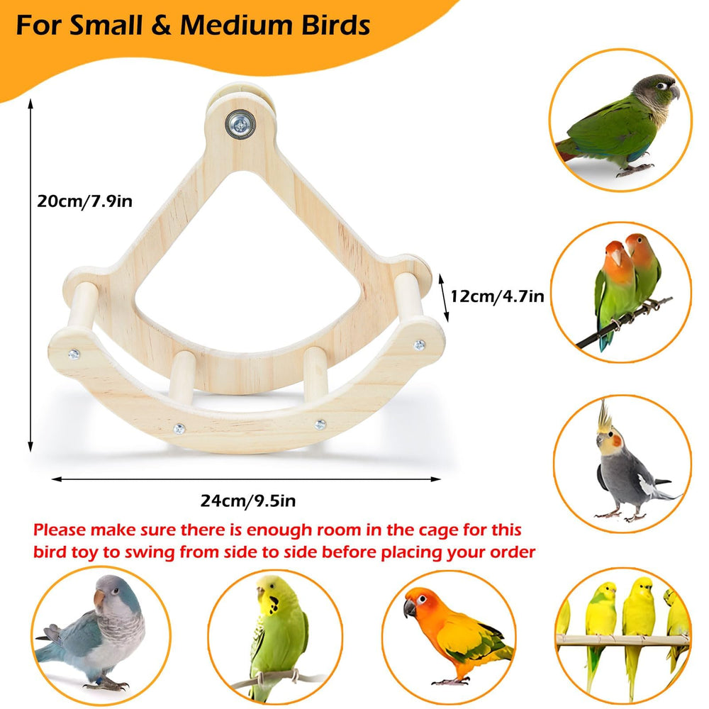 Jevnd Bird Perch Toy cage installation uses washers for secure setup