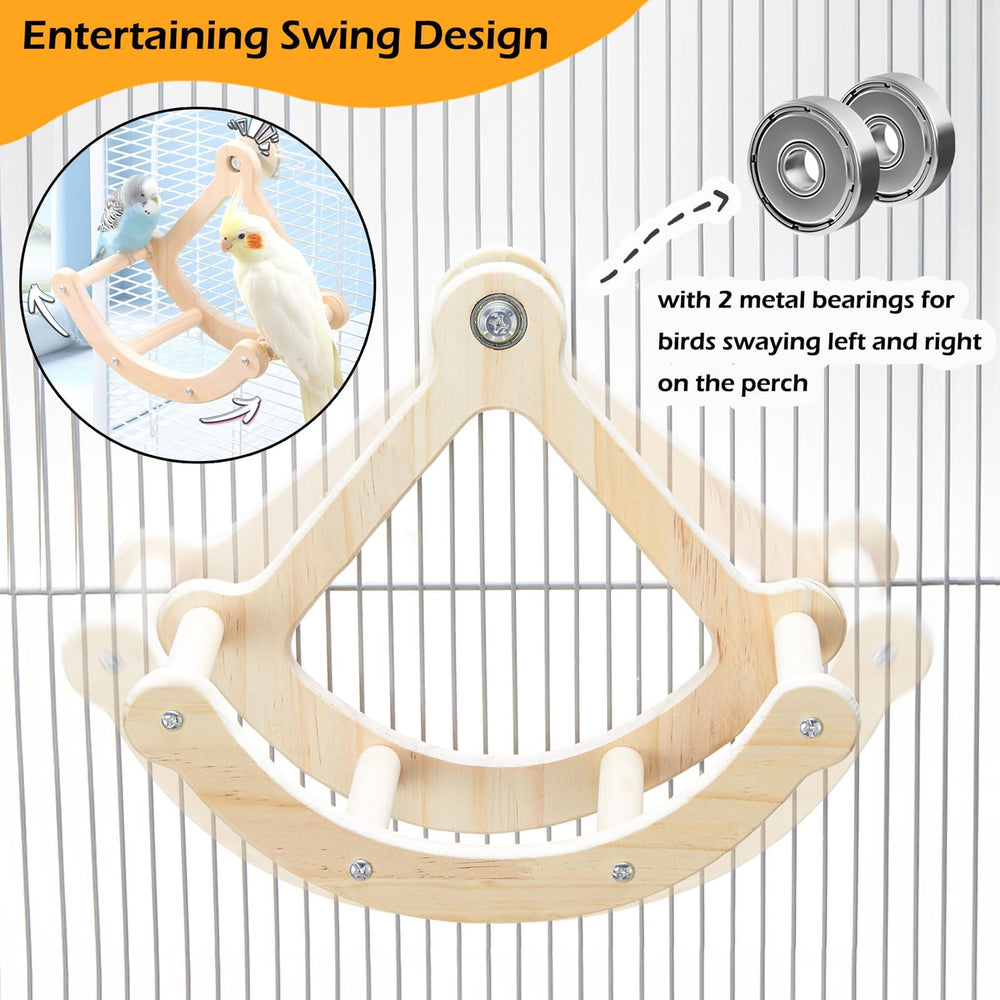 Jevnd Bird Perch Toy four perches enables multi-bird shared play