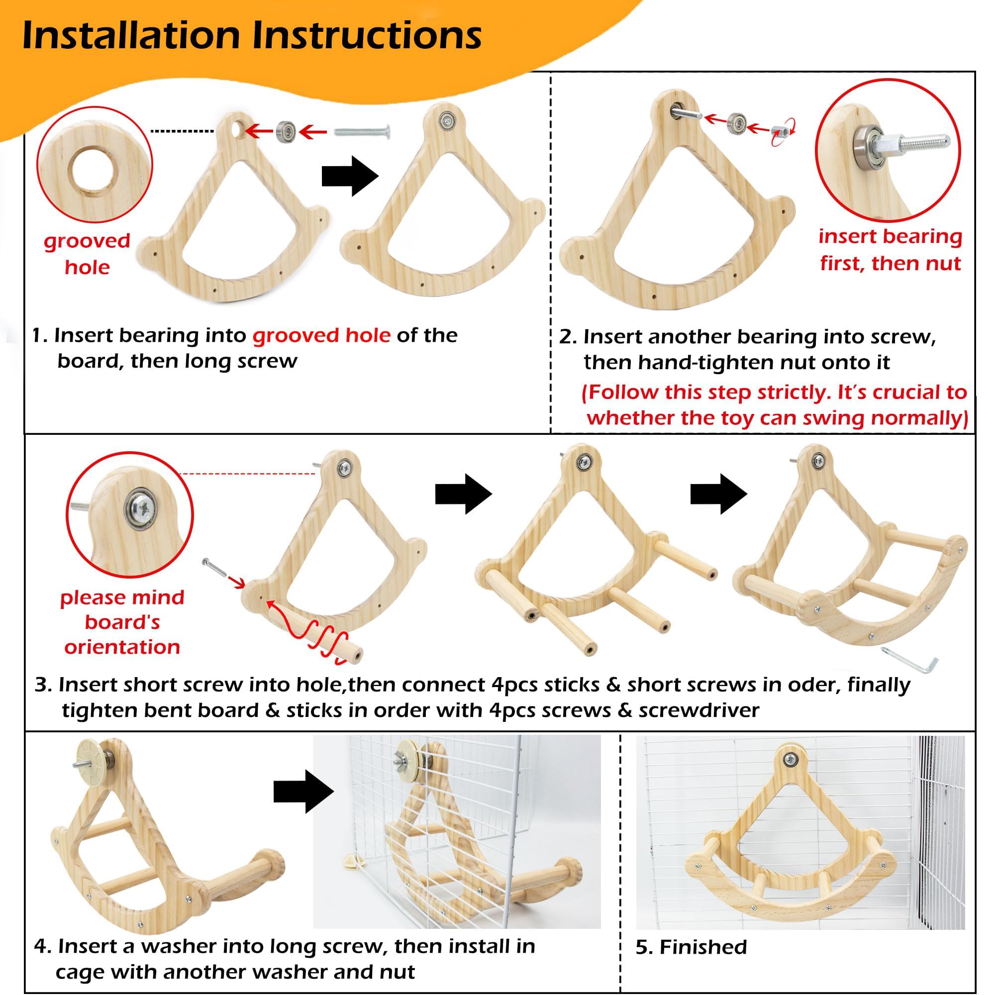 Jevnd Bird Perch Toy interactive perch enhances enrichment opportunities