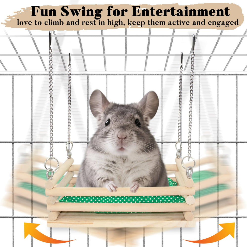 Jevnd chinchilla bed-hanging habitat offers a safe, scratch-free space during exploration.