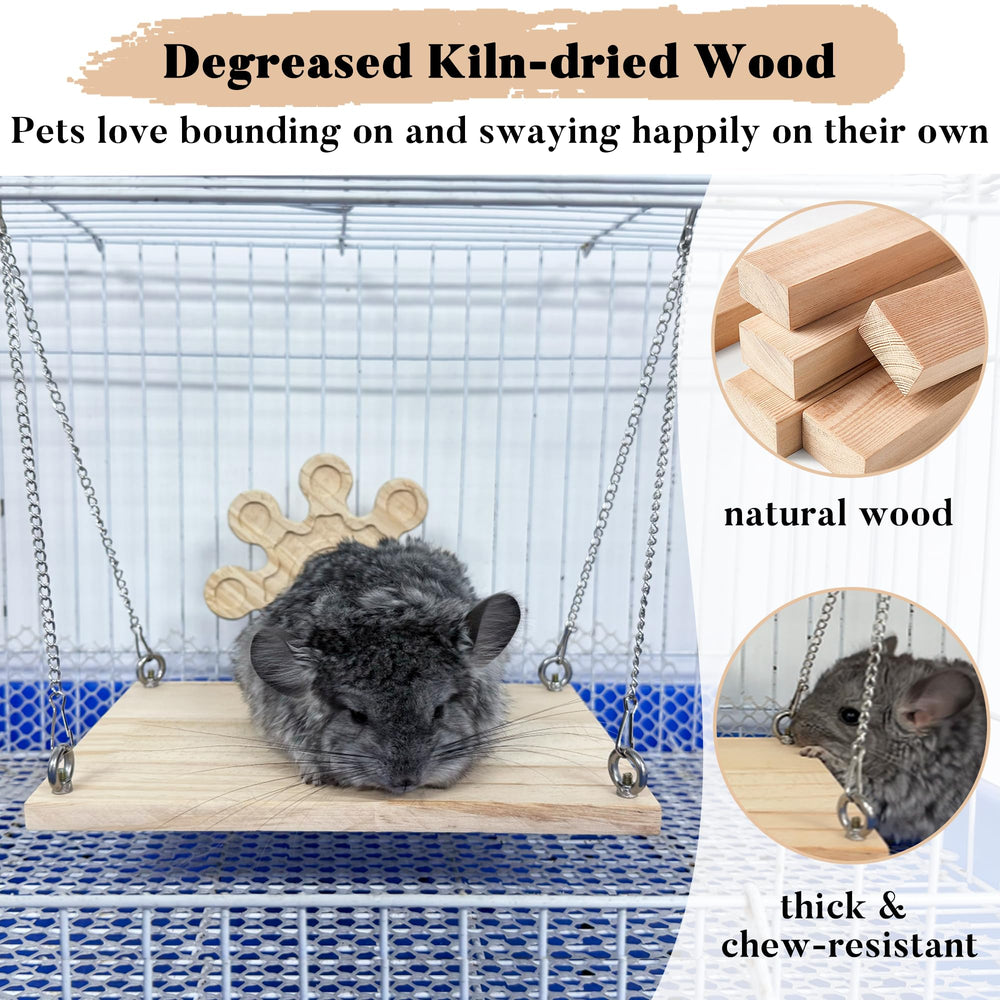 Jevnd chinchilla ledge pine wood close-up showing durable chew surface for teeth.