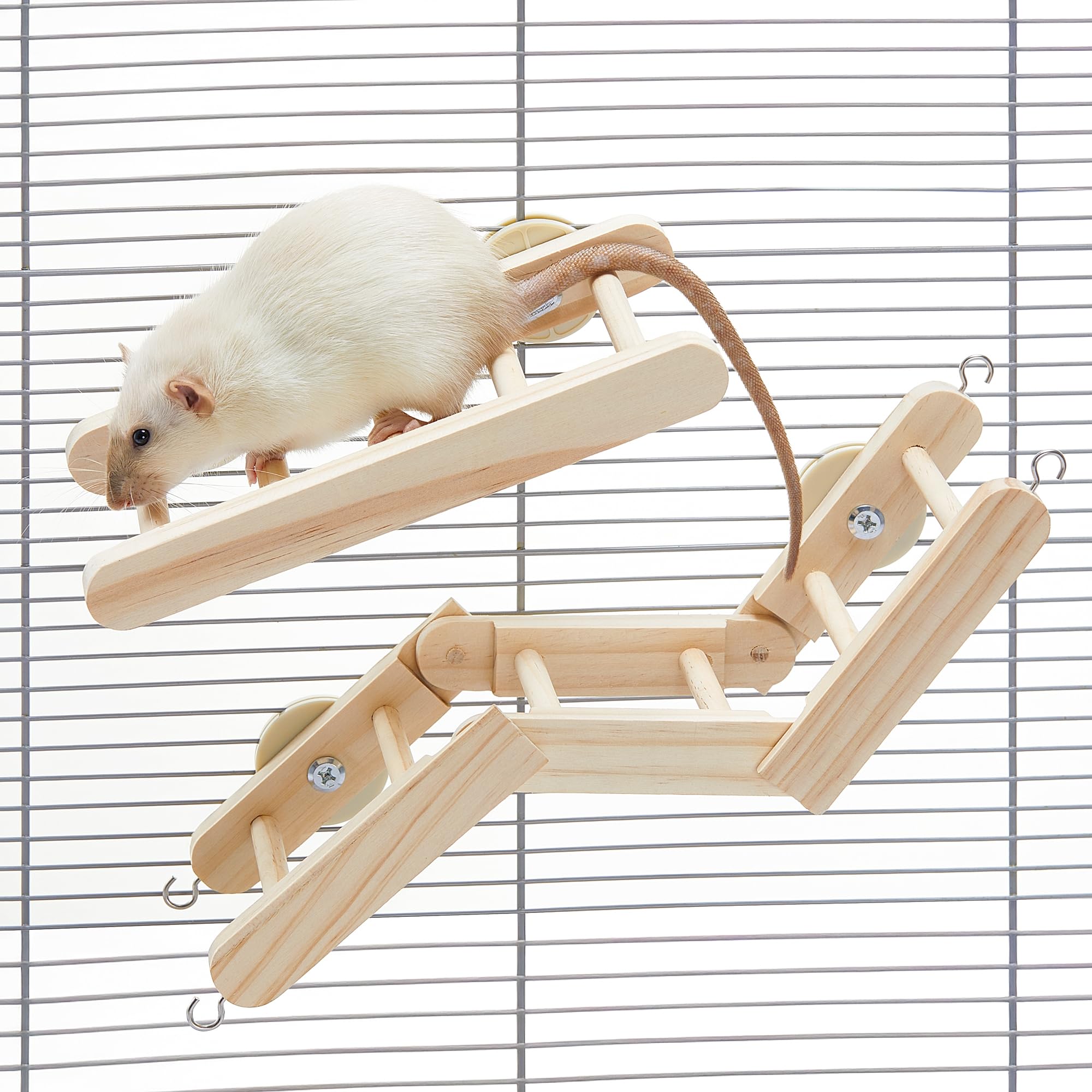 Jevnd flexible rat ladder folding design offers varied routes for engaging climb.