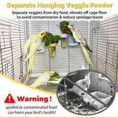 Jevnd hanging anti-dirty design keeps greens above the cage floor.