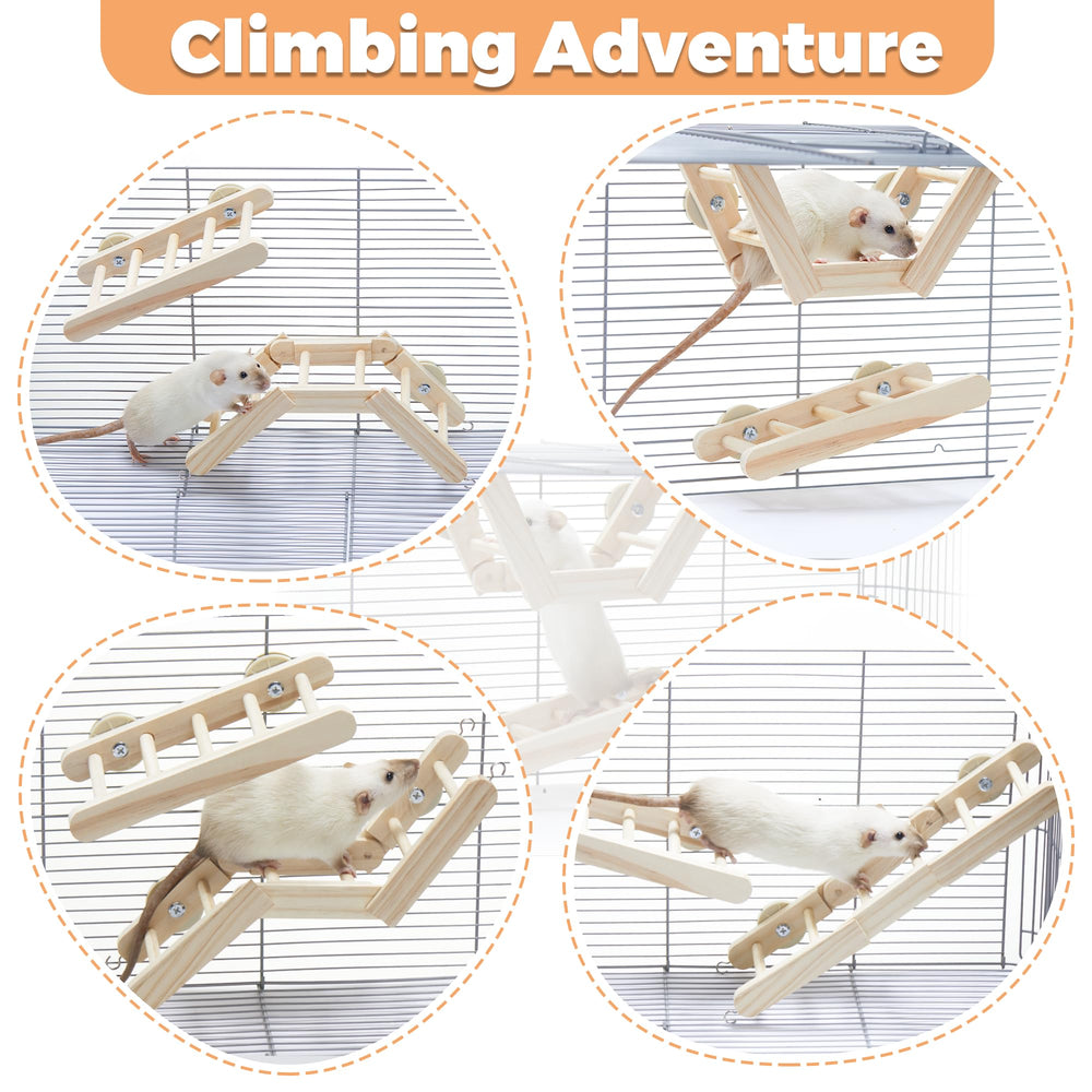 Jevnd hanging rodent toy attachment demonstrates versatile cage mounting for varied routes.