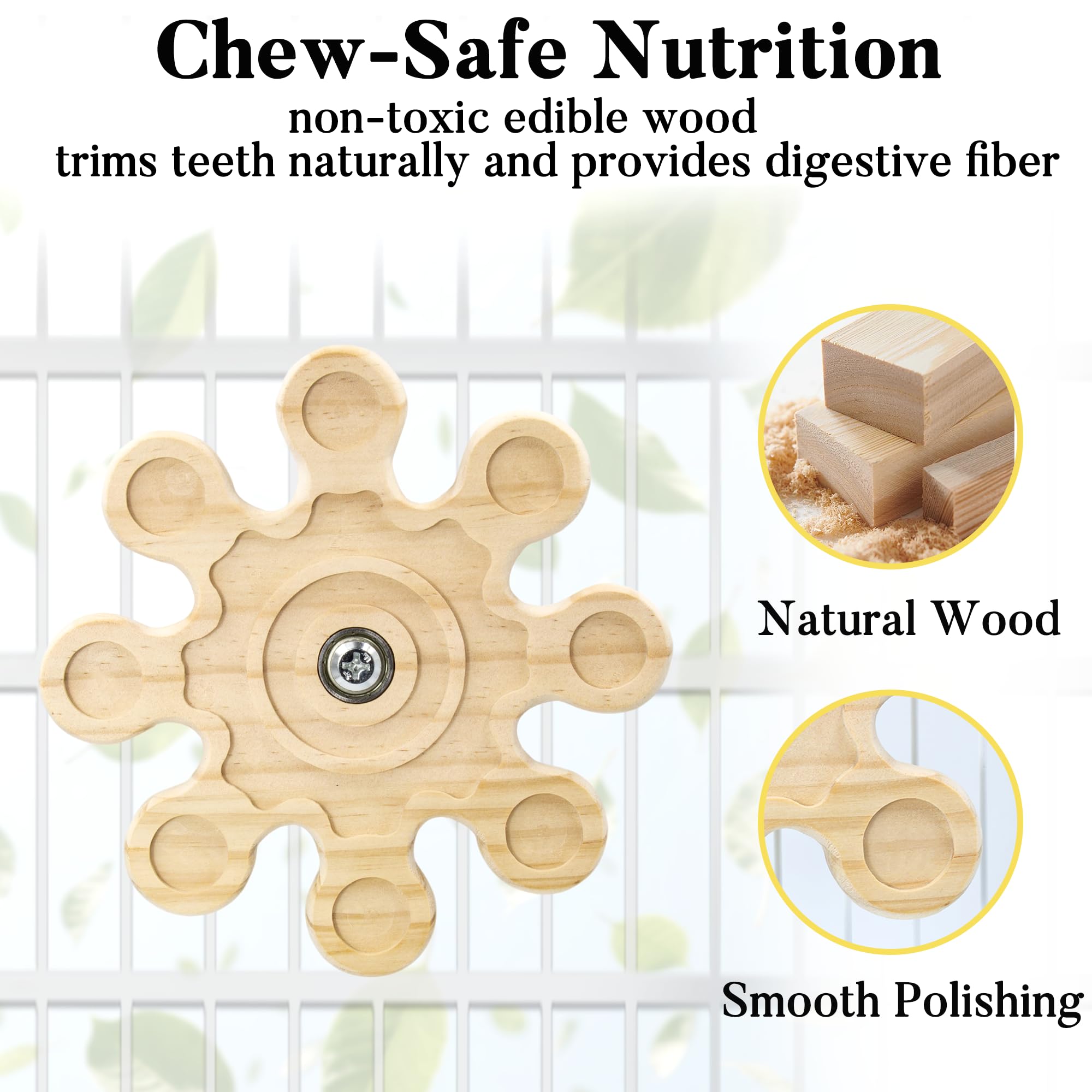 Jevnd interactive enrichment chinchilla toy emphasizes bonding through gentle rotation play.