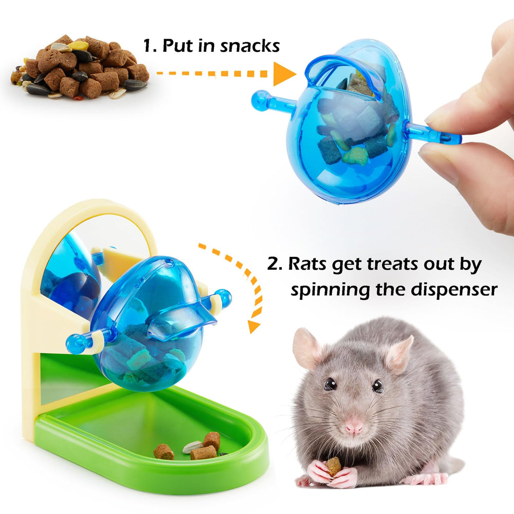 Jevnd interactive foraging toy for rats encourages natural foraging and slows treats.