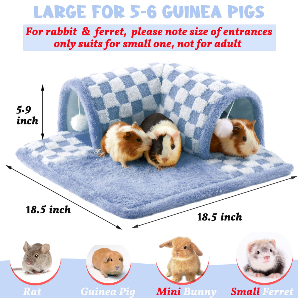 Jevnd plush bed and tunnel offer a warm, cozy rest.