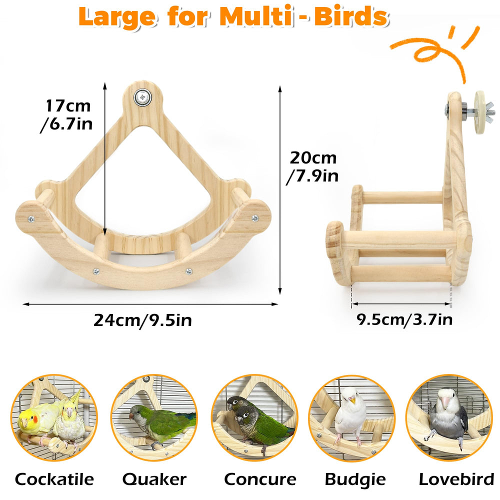 Jevnd medium-birds perch setup suits Budgies and Cockatiels for activity
