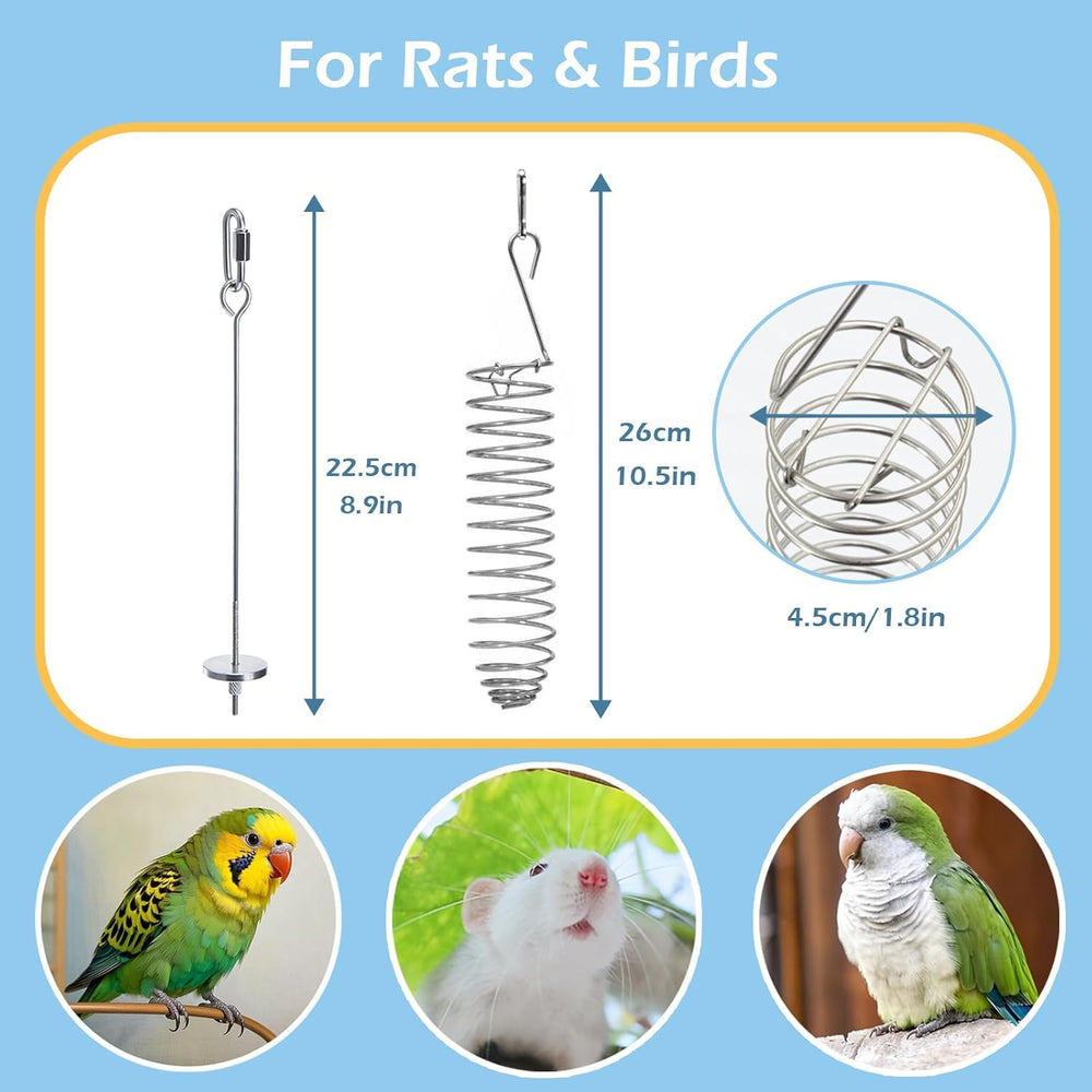 Jevnd no-mess mealtime skewer reduces waste and keeps cages tidy.