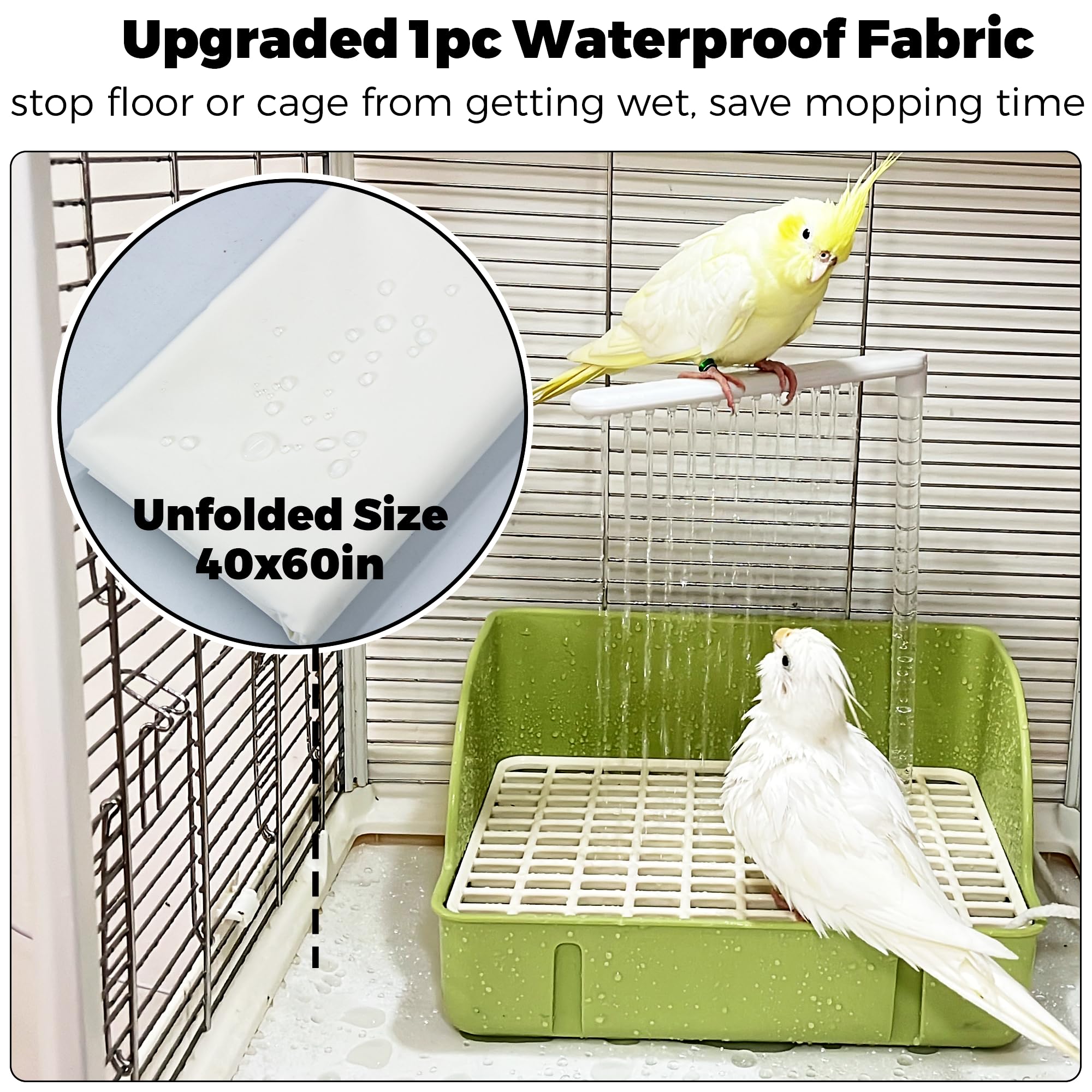 Jevnd parakeet bath large capacious basin ideal for several birds