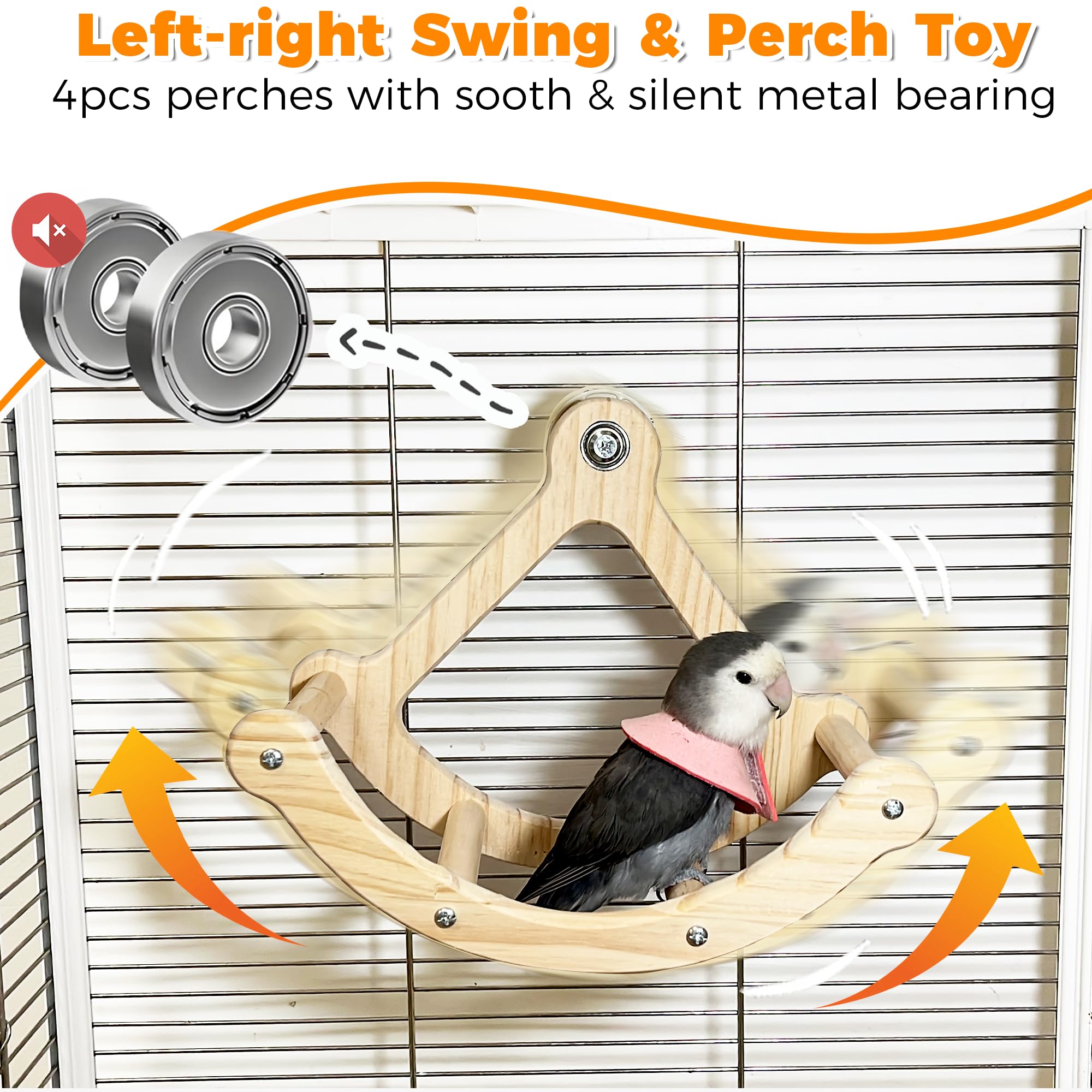 Jevnd parrot toy swing perches encourage exercise and balance