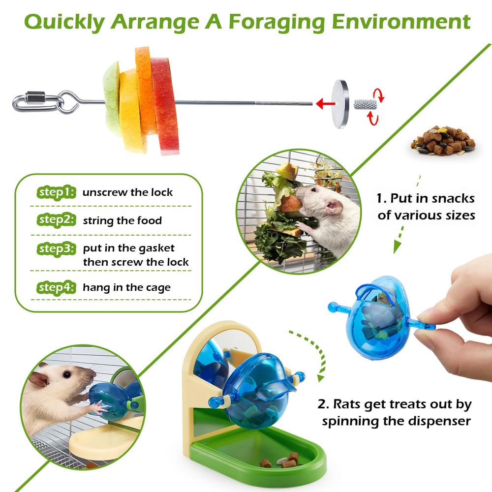 Jevnd rat enrichment chew-proof stainless steel design endures daily nibbling.