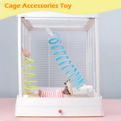 Jevnd sugar glider toy swing in cage demonstrating interactive climbing and swinging