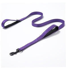 JEWOSTER heavy-duty leash with two handles for extra control on crowded streets