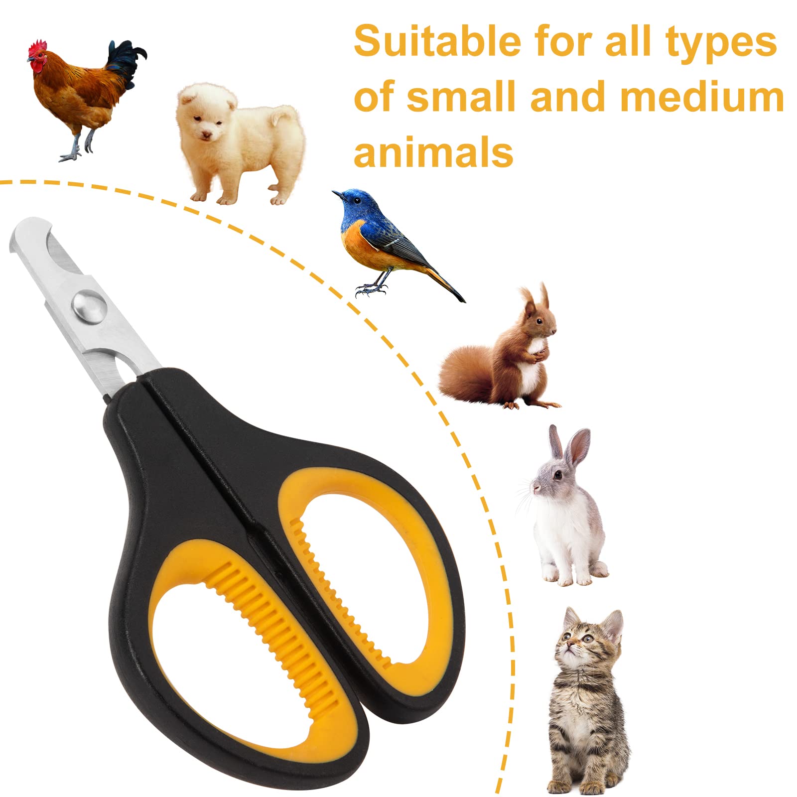 JEXCULL cat nail clipper ergonomic handle for comfortable, non-slip trimming.