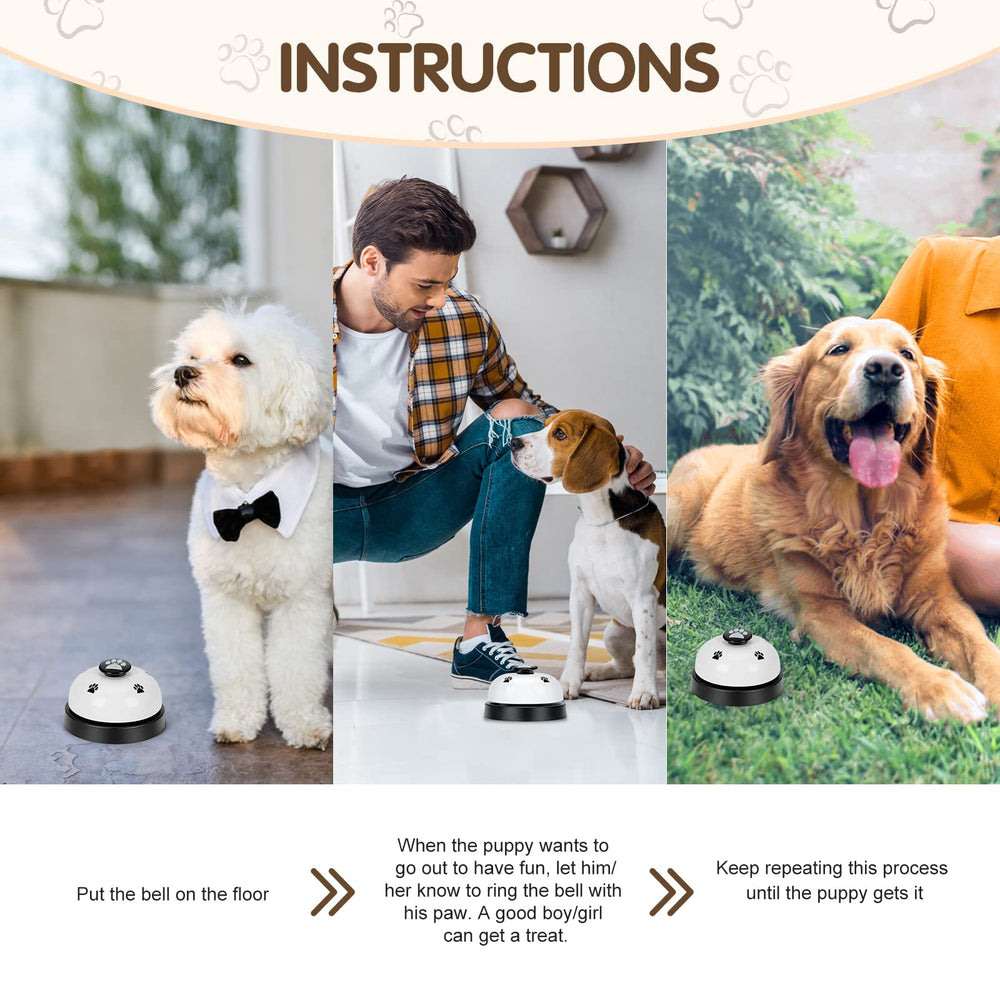 JEXCULL flat-base dog bell stays steady and protects floors during use.