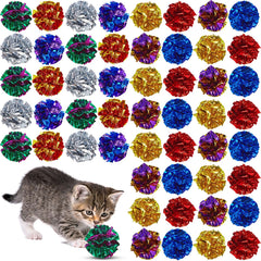 Jexine cat crinkle balls bulk: 104 pieces for versatile indoor play and exercise.