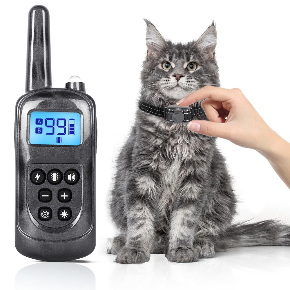 Jeyihka cat shock collar remote 2000ft aids calm training and quick compliance.