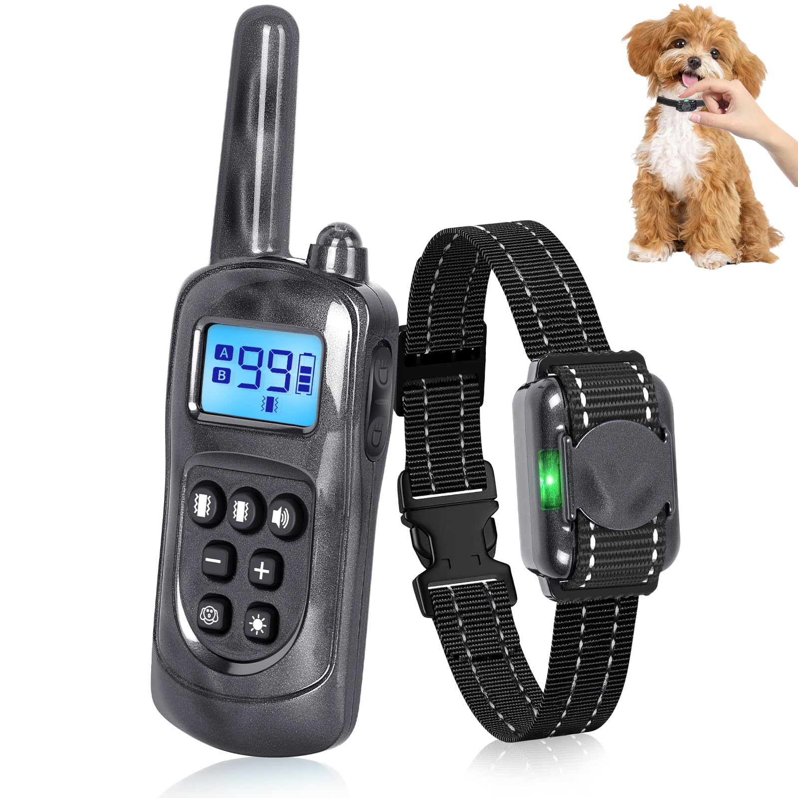 Jeyihka no-shock collar receiver, ultra-lightweight fit for small dogs.