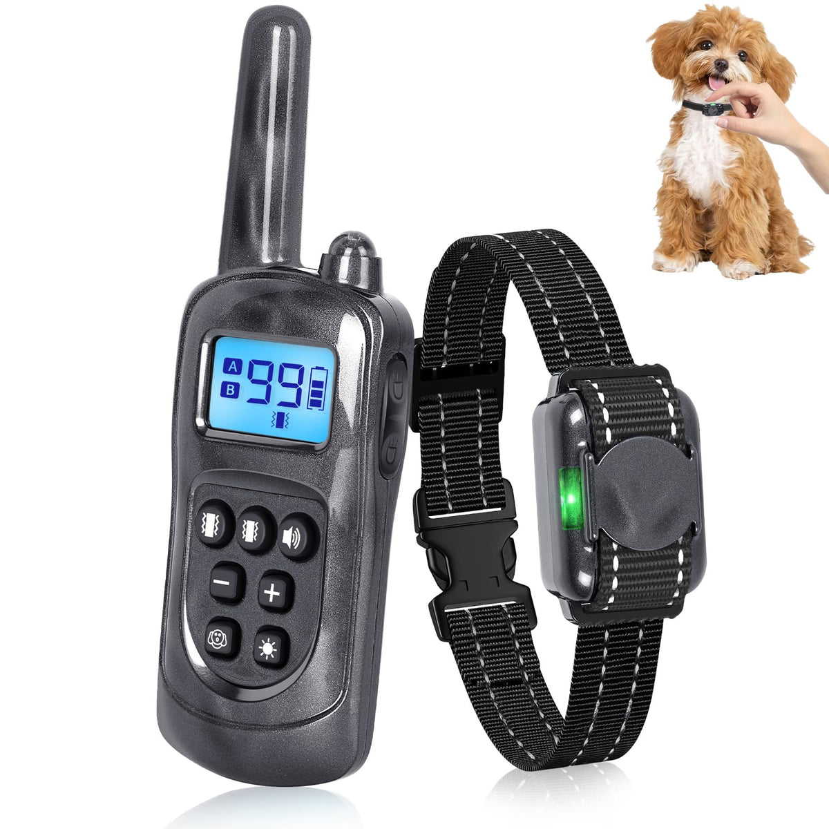 Jeyihka no-shock collar receiver, ultra-lightweight fit for small dogs.