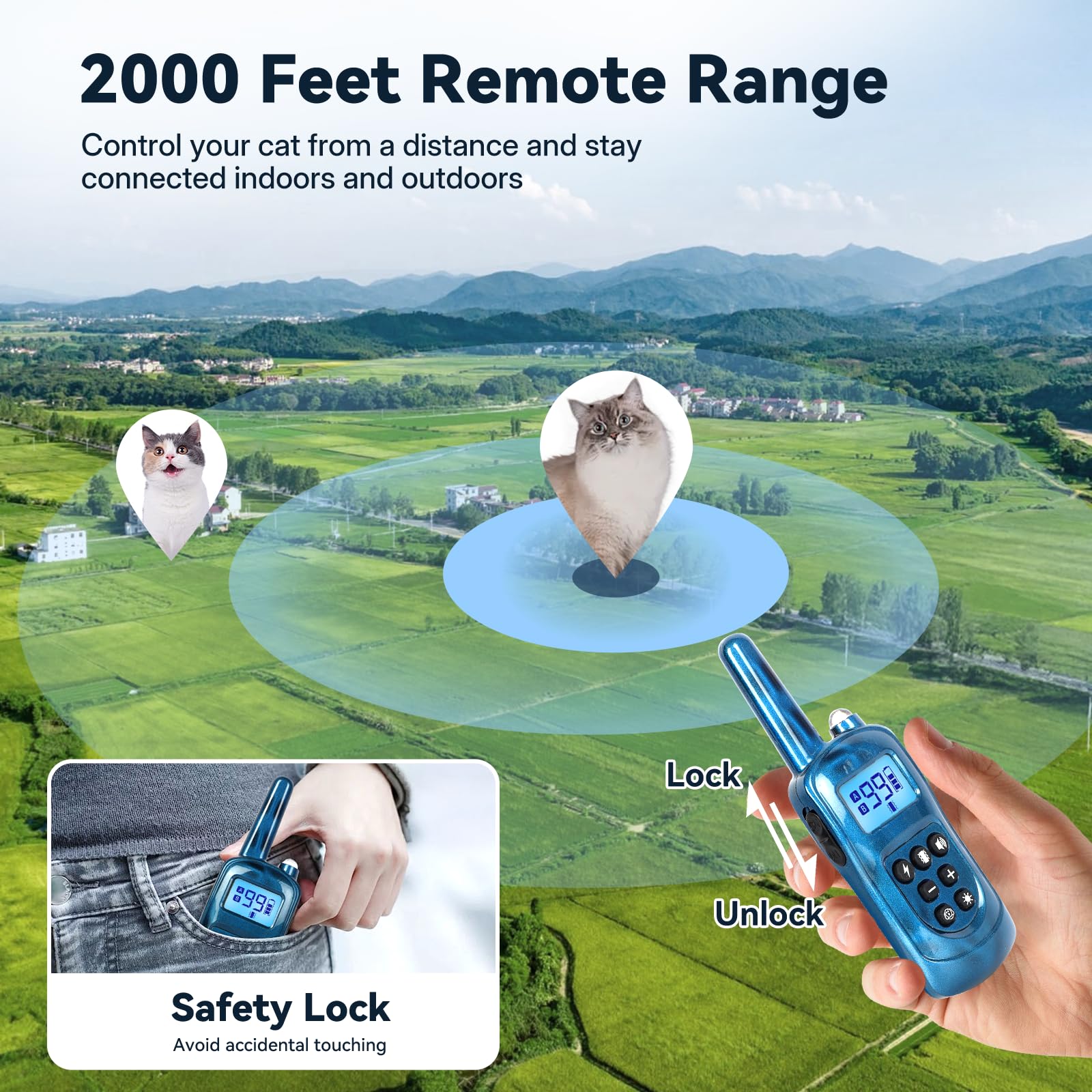 Jeyihka remote range up to 2000 ft enables outdoor training.