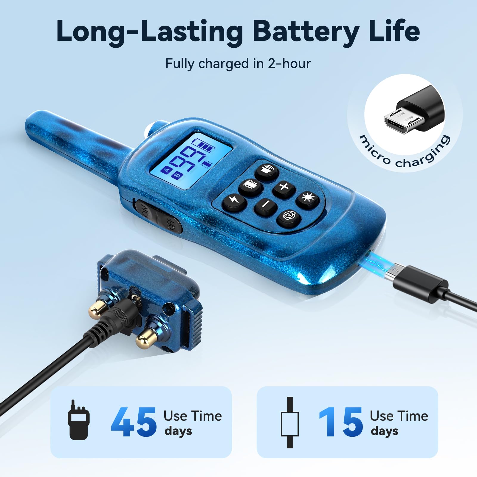 Jeyihka fast USB charging keeps collar ready during travel