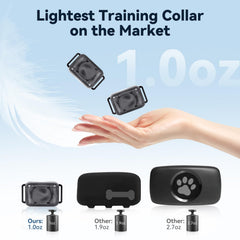 Jeyihka collar in light mode with LED for night visibility during walks
