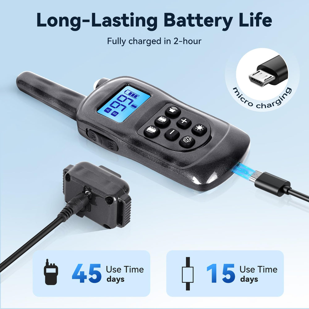 Jeyihka long standby times highlight remote 45 days and receiver 15 days.
