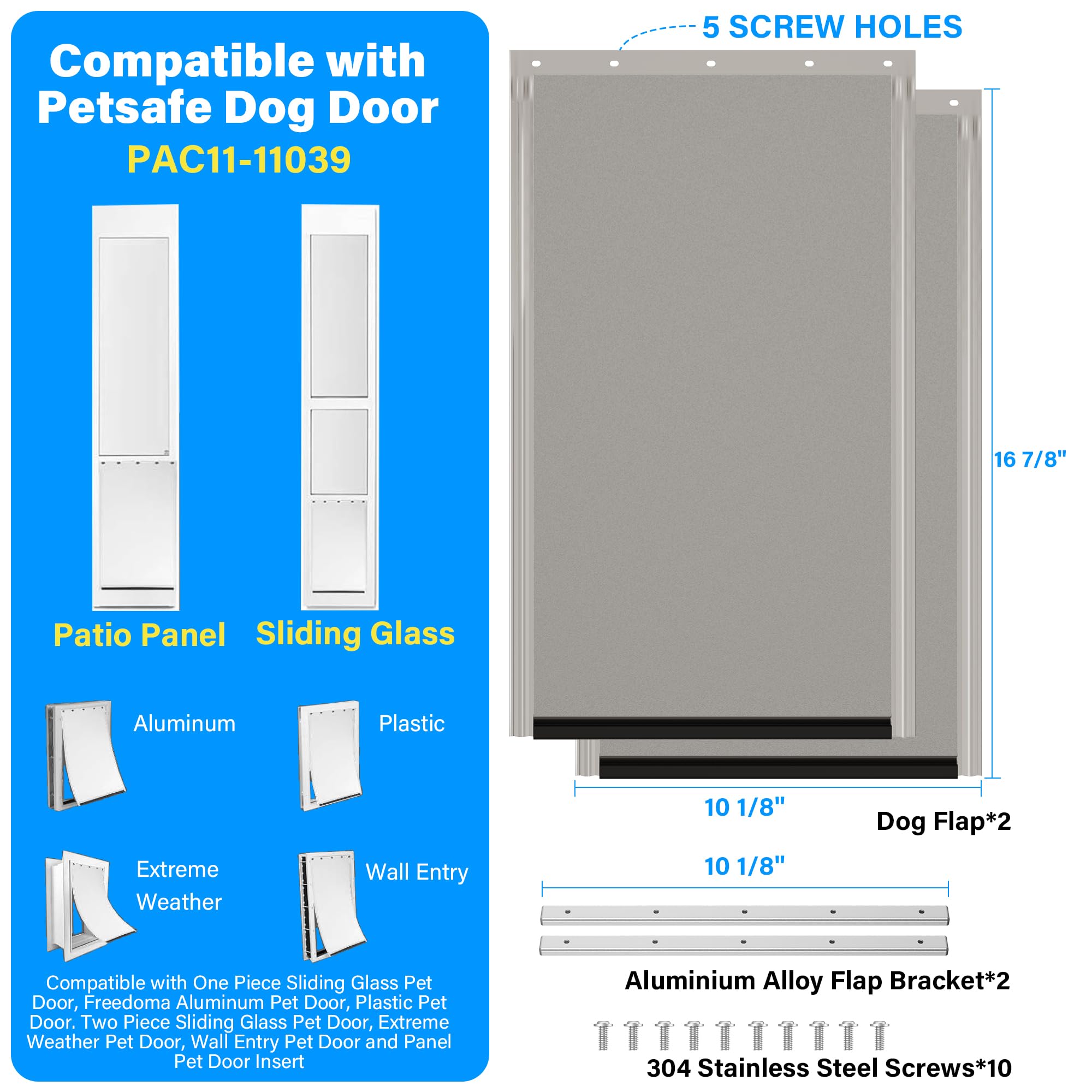 JeyPawv magnetic closure flap seals after pets pass, blocking drafts.