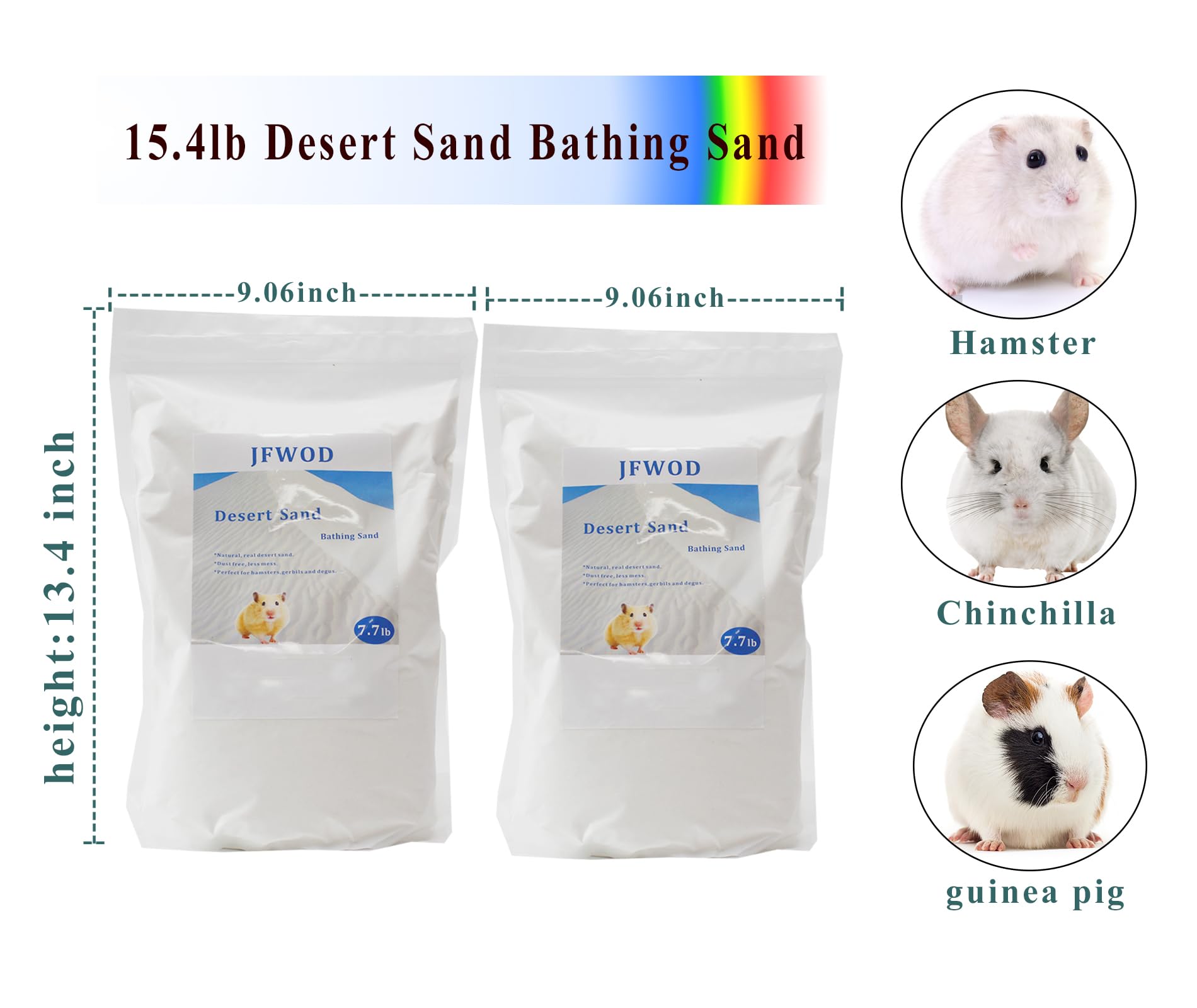 JFWOD desert sand supports natural bathing rituals for hamsters and friends.