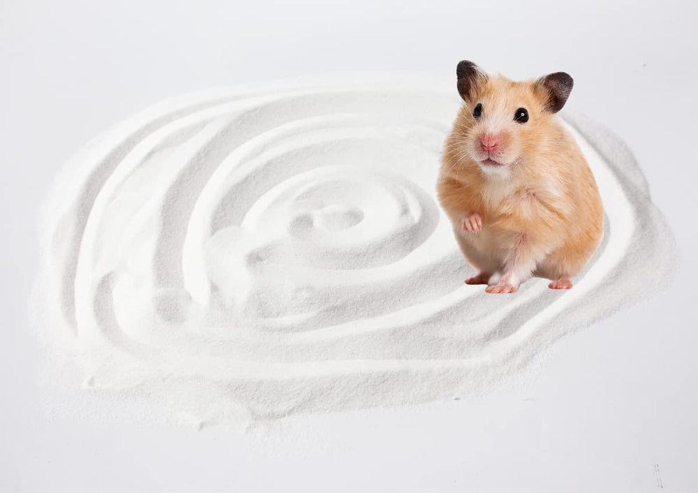 JFWOD hamster bath sand demonstrates easy-cleanup after baths.